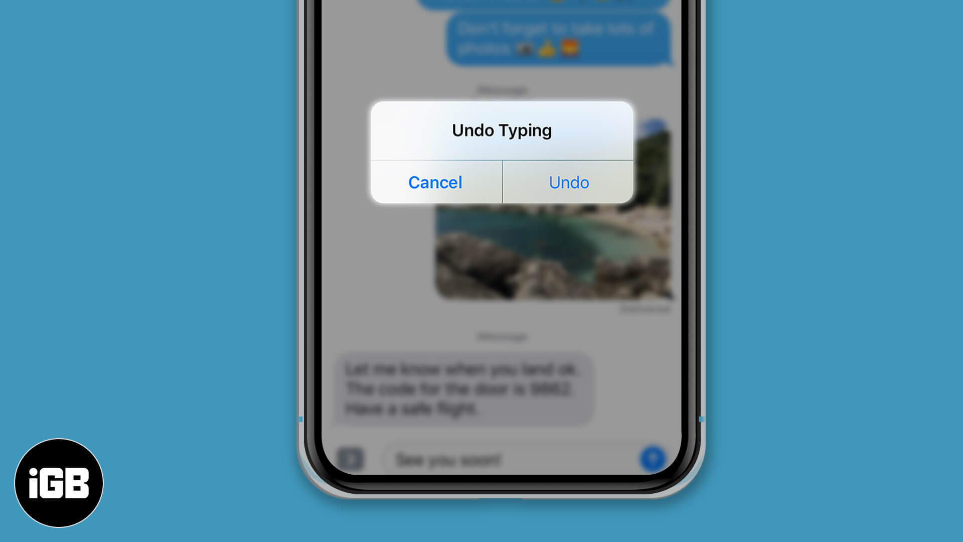 How to undo text on iphone and ipad
