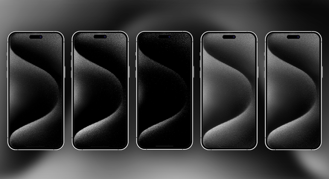 iPhone 15 Pro and 15 Pro max black wallpapers