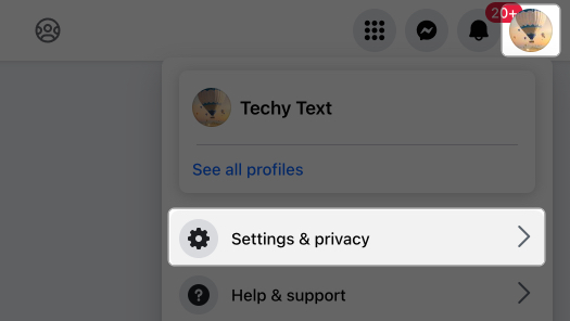 Tap profile icon select settings privacy