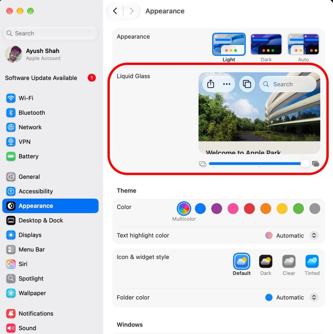 Liquid Glass in macOS 27