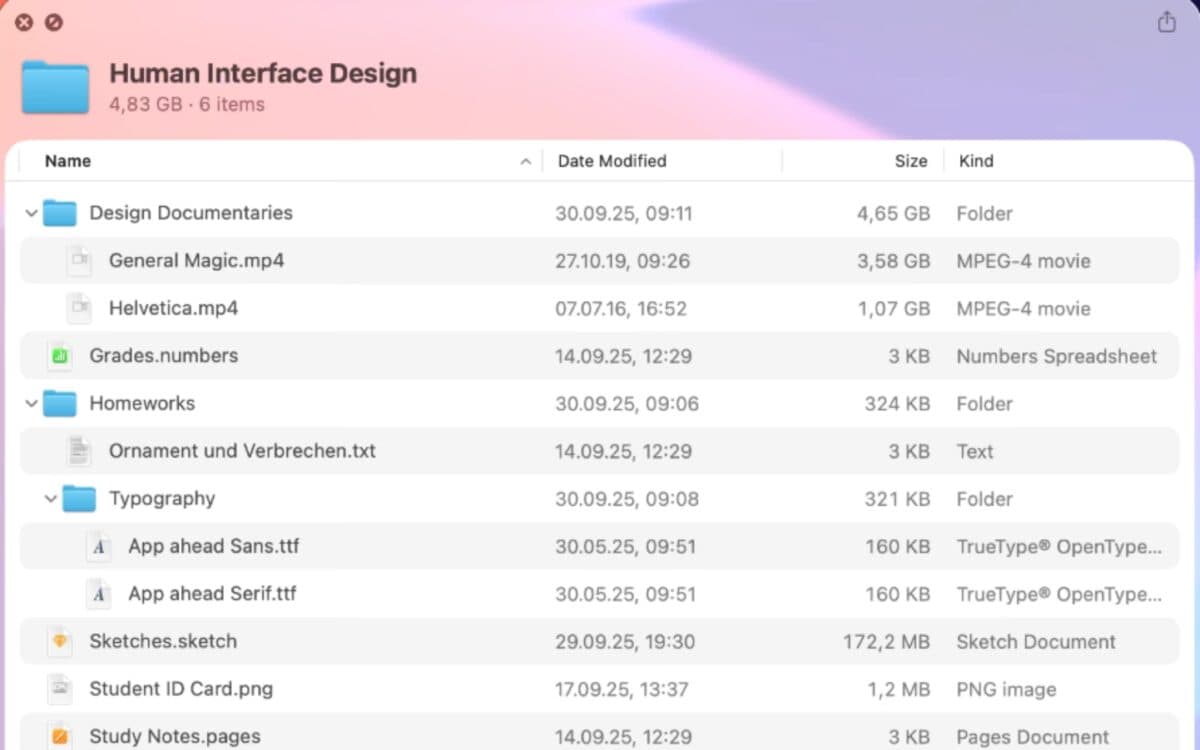 Folder Quick Look