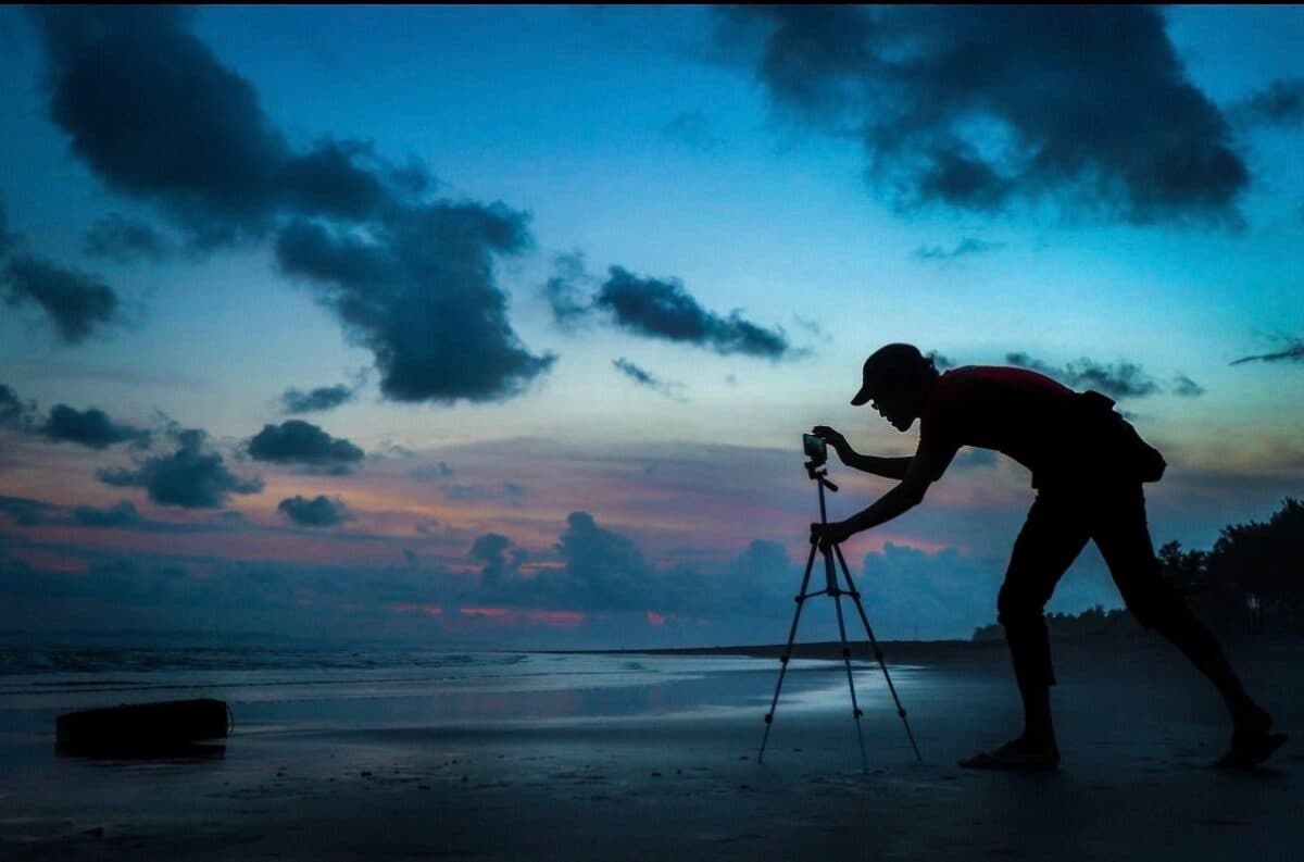 Mount your phone on a tripod