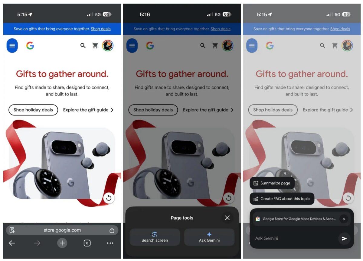Chrome for iOS Introduces Built-In Gemini Features
