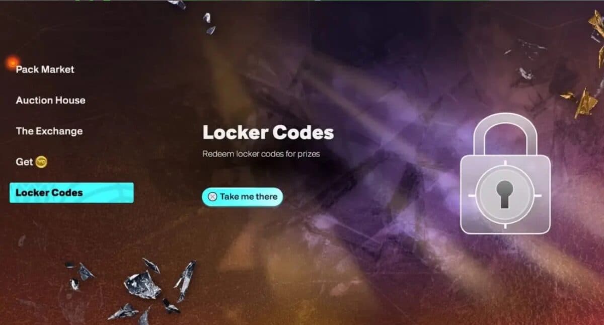 Locker Codes enter Code and claim your reward