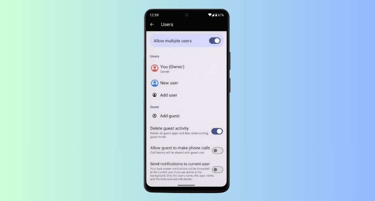 Multiple user profiles