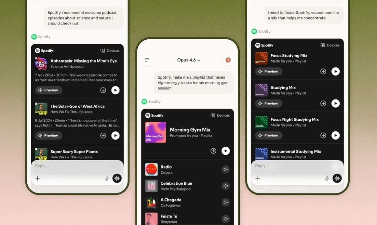 Play a Spotify playlist inside Claude