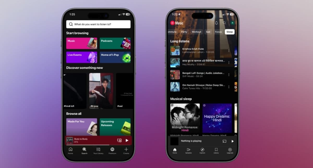 Music discovery Spotify vs YouTube Music