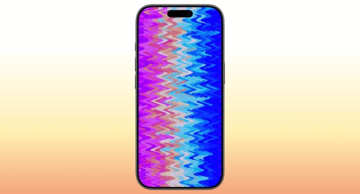 Neon digital wave wallpaper
