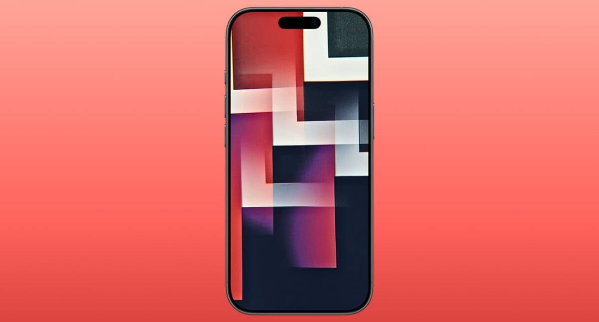 Soft geometric gradient wallpaper