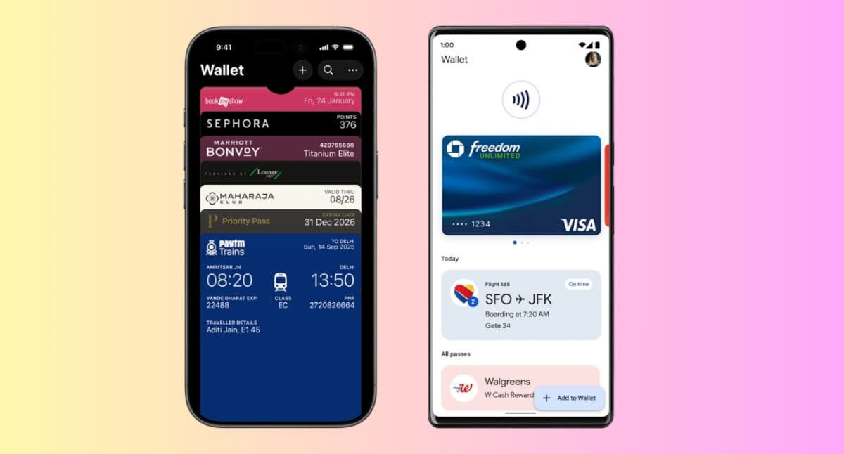Cards you can store in Apple and Google Wallet