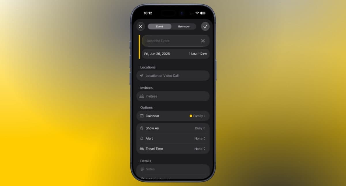 Edit events more easily