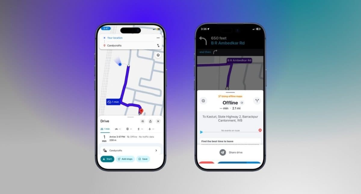 Offline maps download and data usage