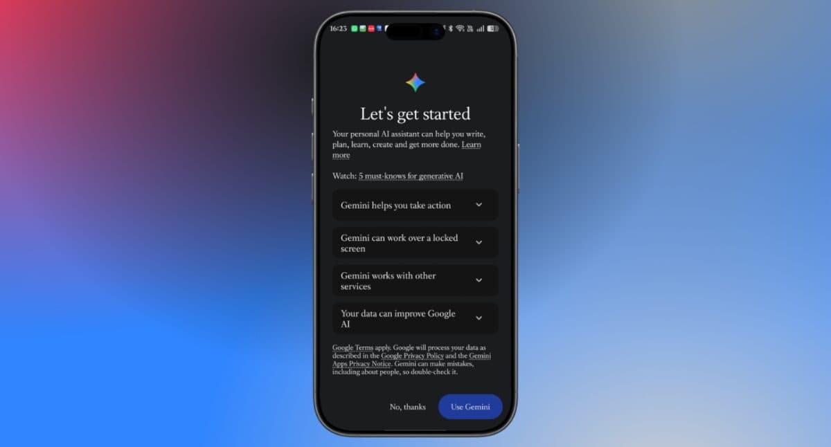 make Gemini your default assistant