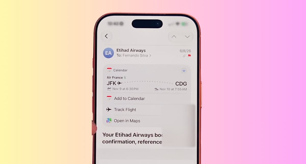 Contextual suggestions in iOS 27 Mail app