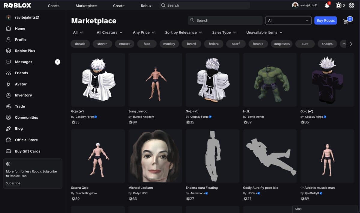 Get new clothes accessories and avatar items