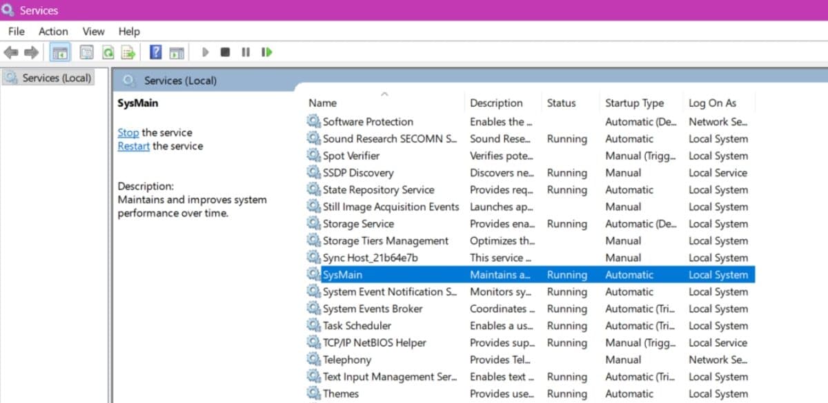 Sysmain