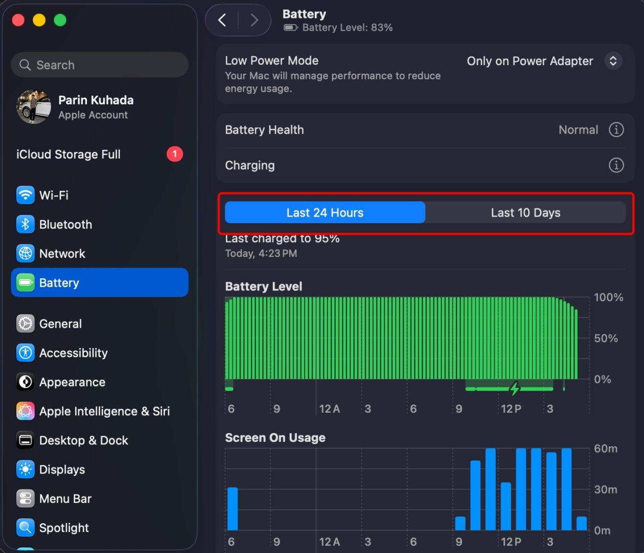 Check Battery usage