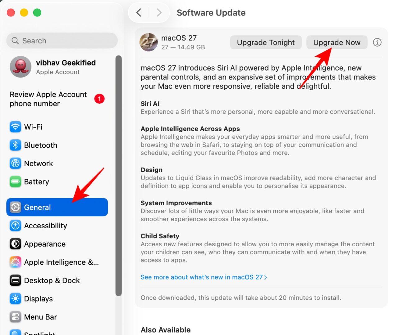How to Update macOS 27