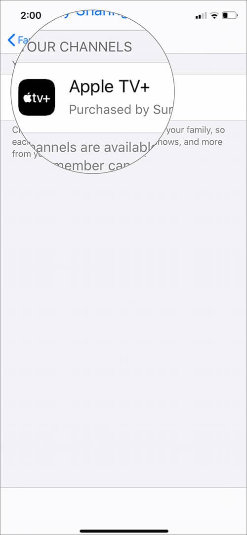 Enable Family Sharing for Apple TV Plus on iPhone and iPad