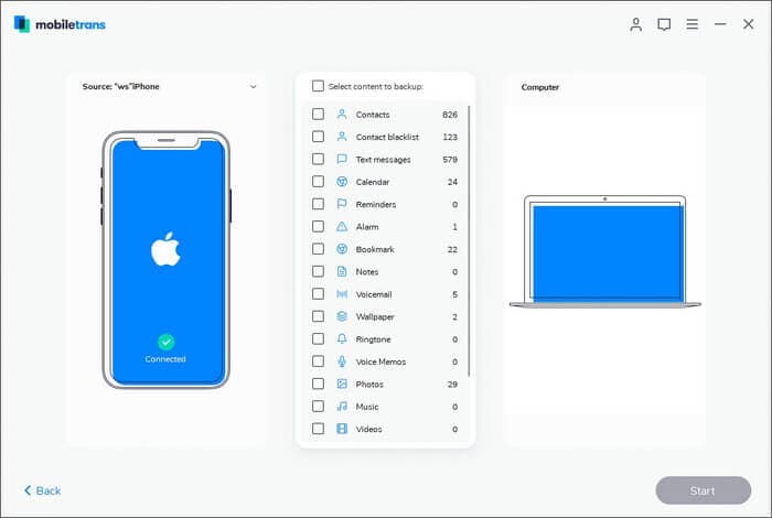 Back Up Your iPhone Data to Mac Using MobileTrans