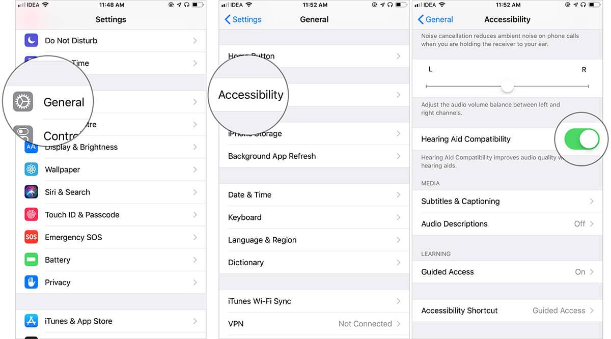 Enable Hearing Aid Compatibility on iPhone