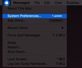 Launch System Preferences on Mac