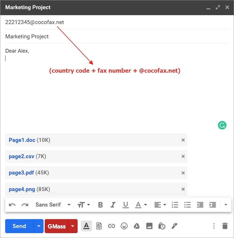 send fax through gmail