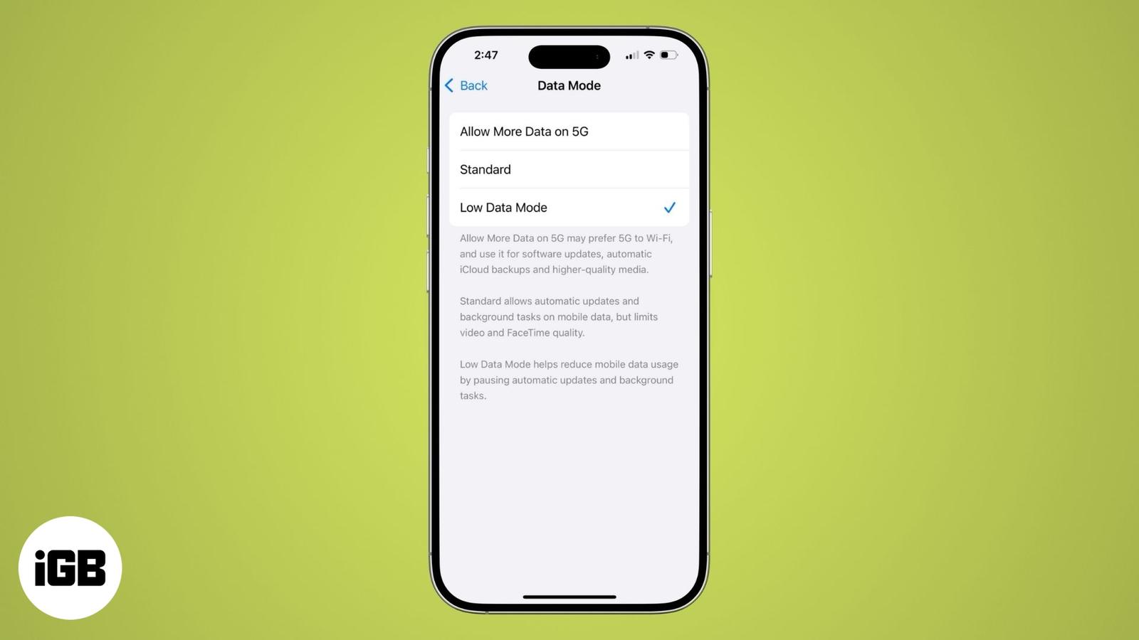 What is Low Data Mode on iPhone and how to enable it
