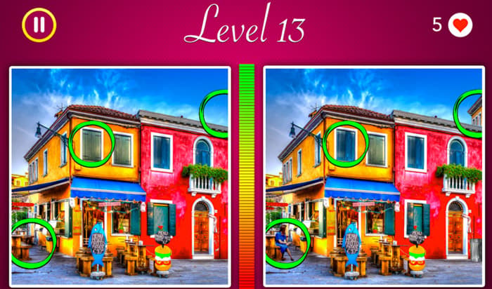 Spot the Difference iPhone and iPad Puzzel Game Screenshot