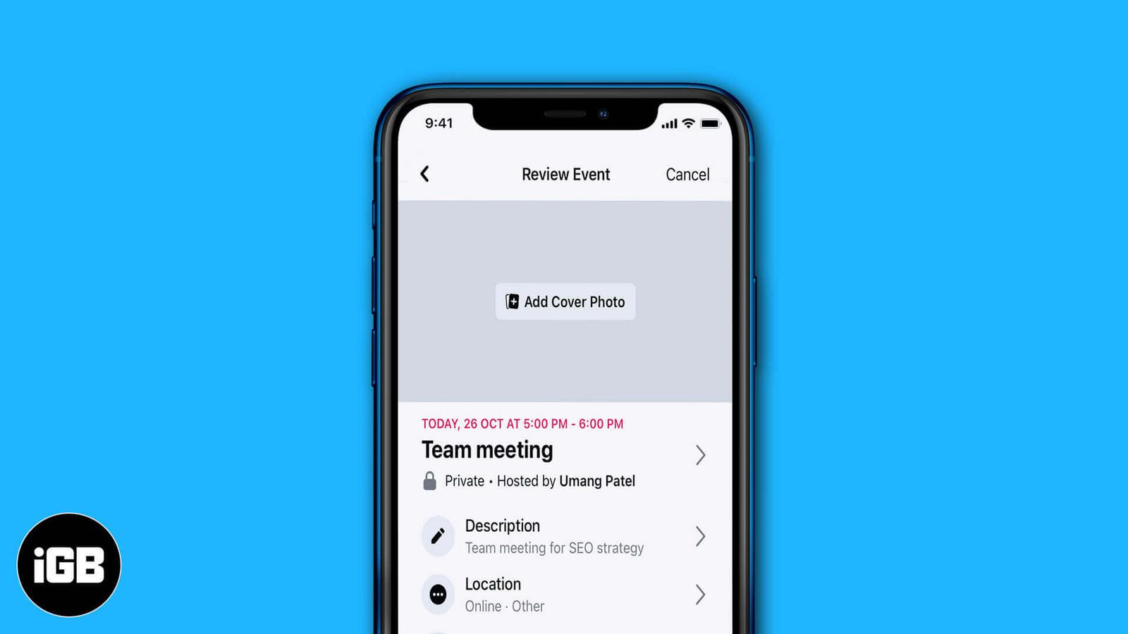 How to create an event on Facebook on iPhone or iPad