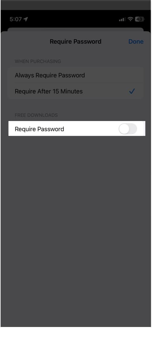 toggle off to downlaod free app on your iPhone.