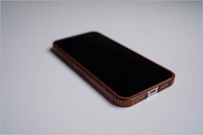 Front cover shows some silver in Toast iPhone 12 cover