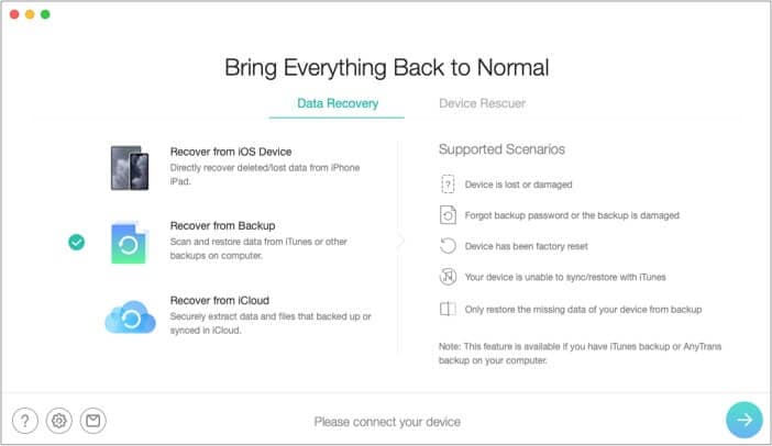 Preview select and safely retrieve data from PhoneRescue for iOS