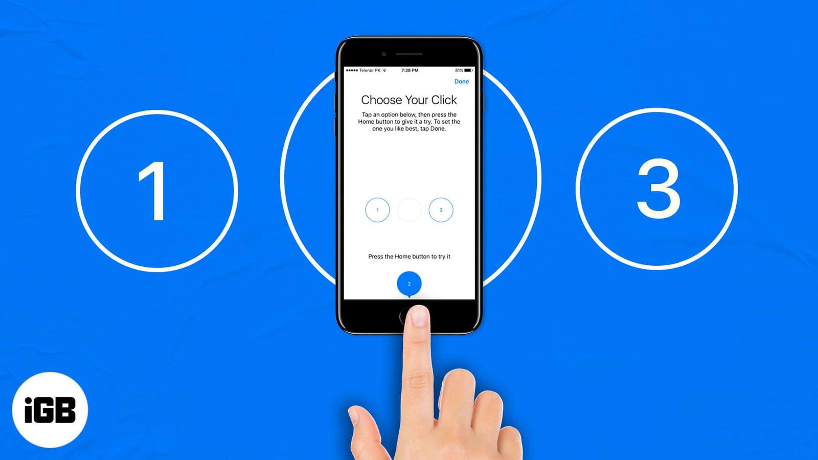 How to adjust iPhone Home Button click intensity and speed