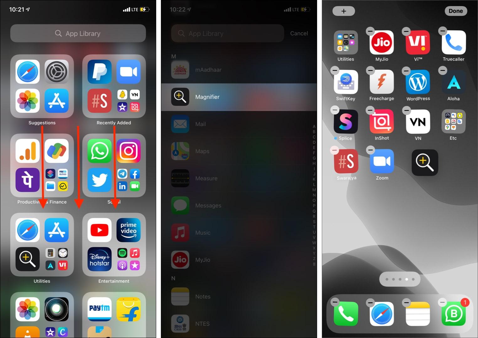 How to access Magnifier via its icon