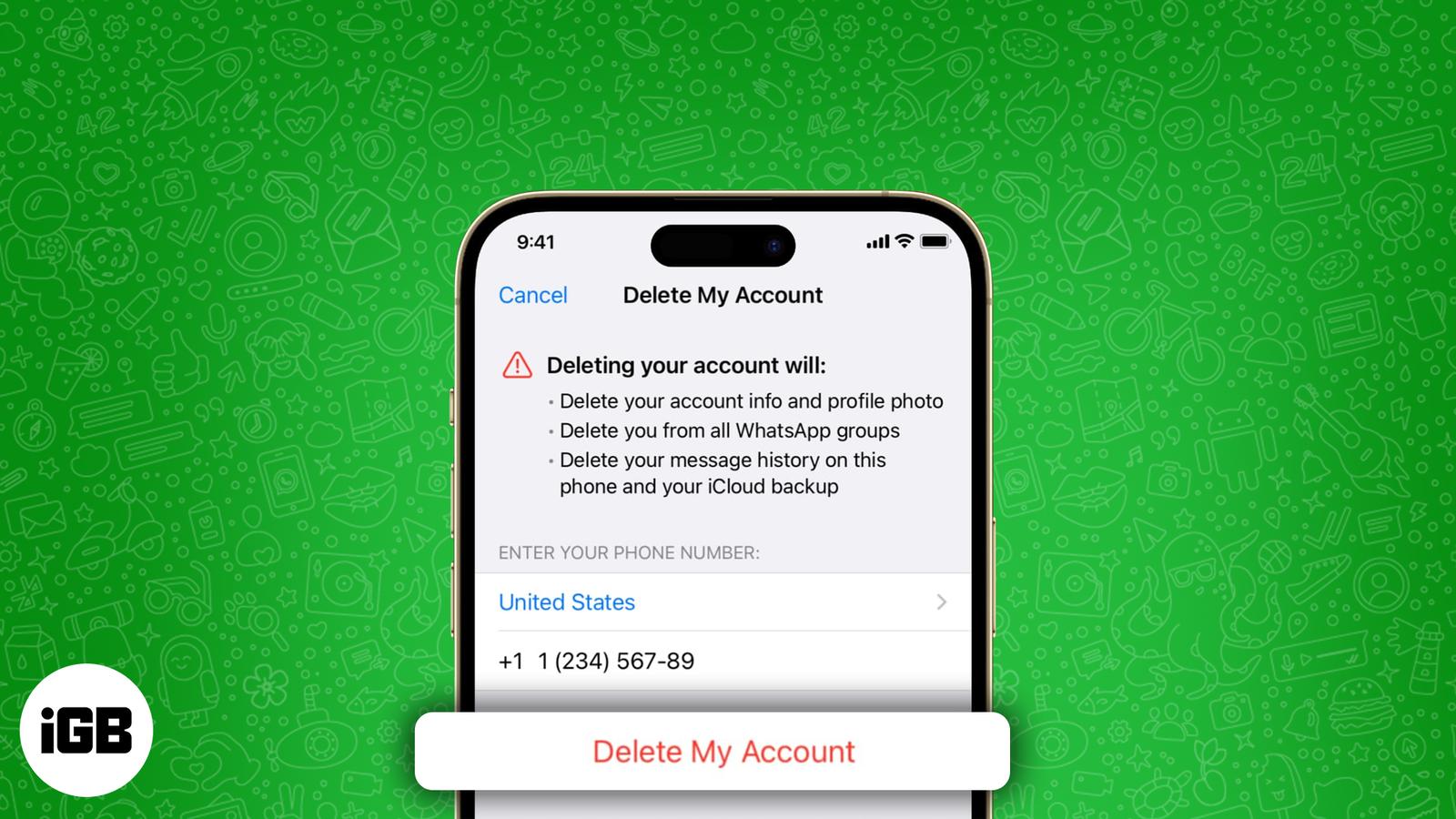 How to delete your WhatsApp account.