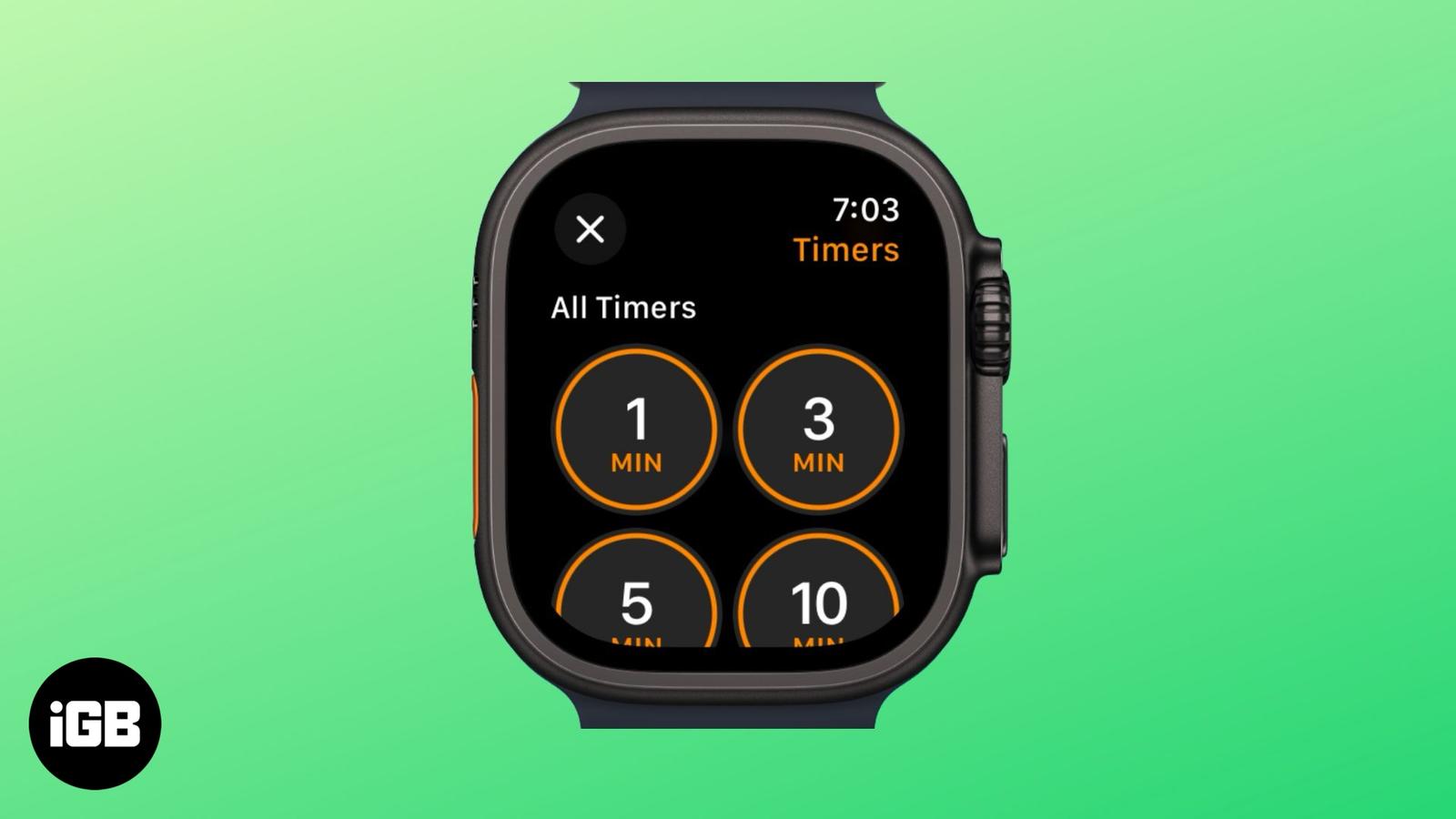 How to set a timer on an Apple Watch