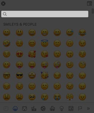 Click on Search in Emoji & Symbols on Mac