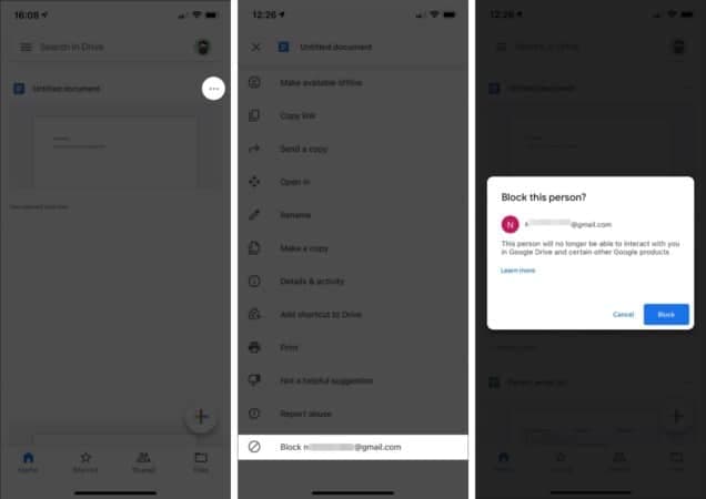 How to block people in Google Drive on iPhone and iPad