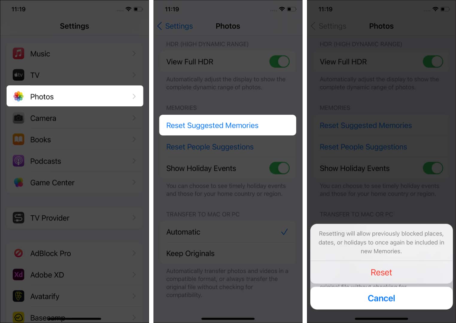 Feature someone again in Photos Memories 