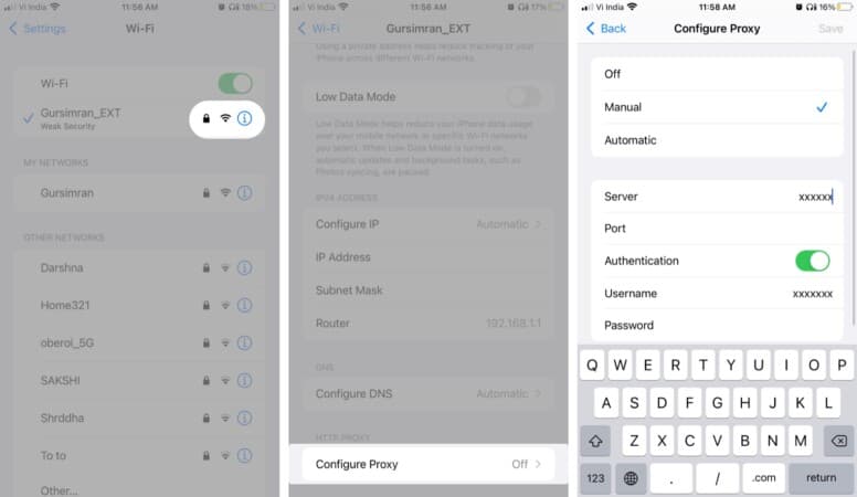 How to set up a proxy server for a WiFi network? 