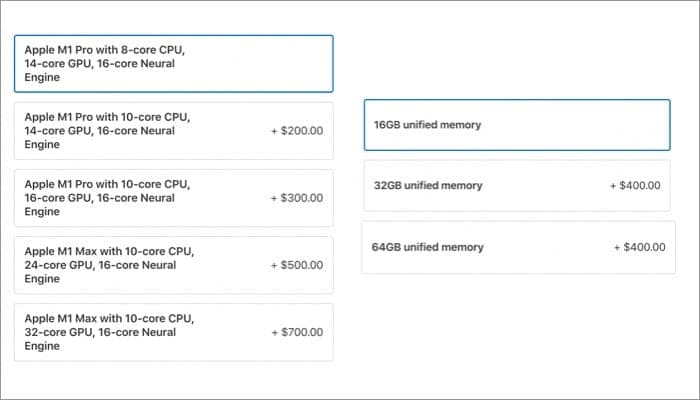 M1 Pro Vs. M1 Max Pricing vs. features