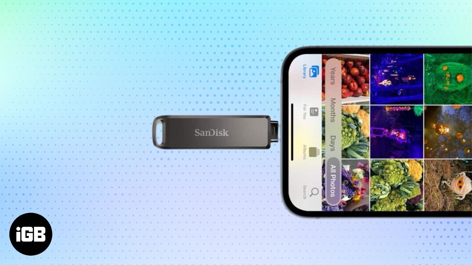 How to transfer photos from iPhone to external drive