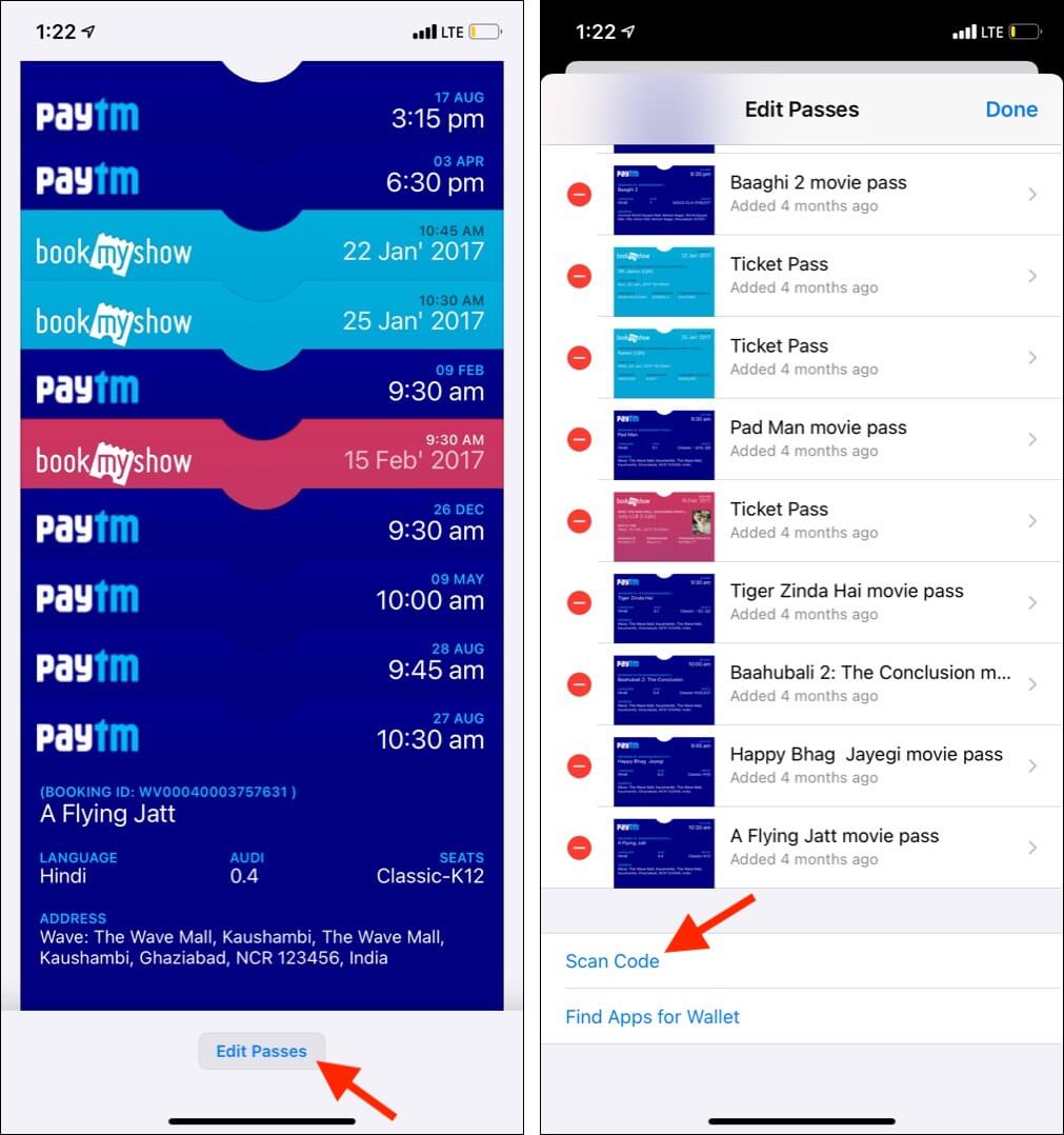 How to scan qr codes with wallet app on iphone