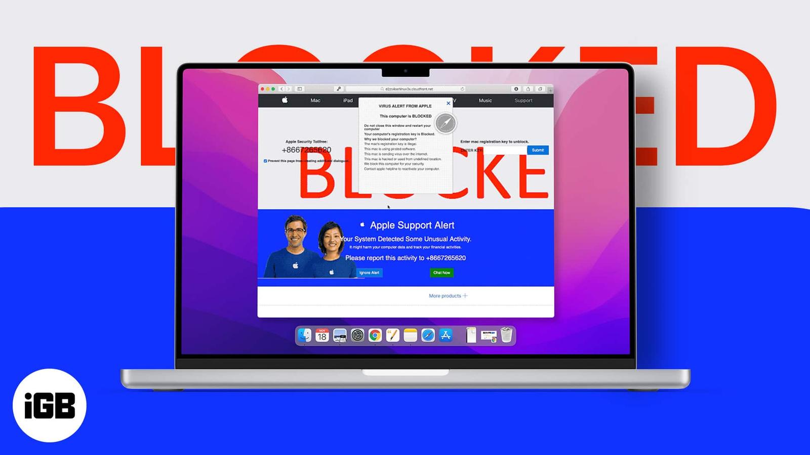 How to remove pornographic virus alert from Apple on Mac
