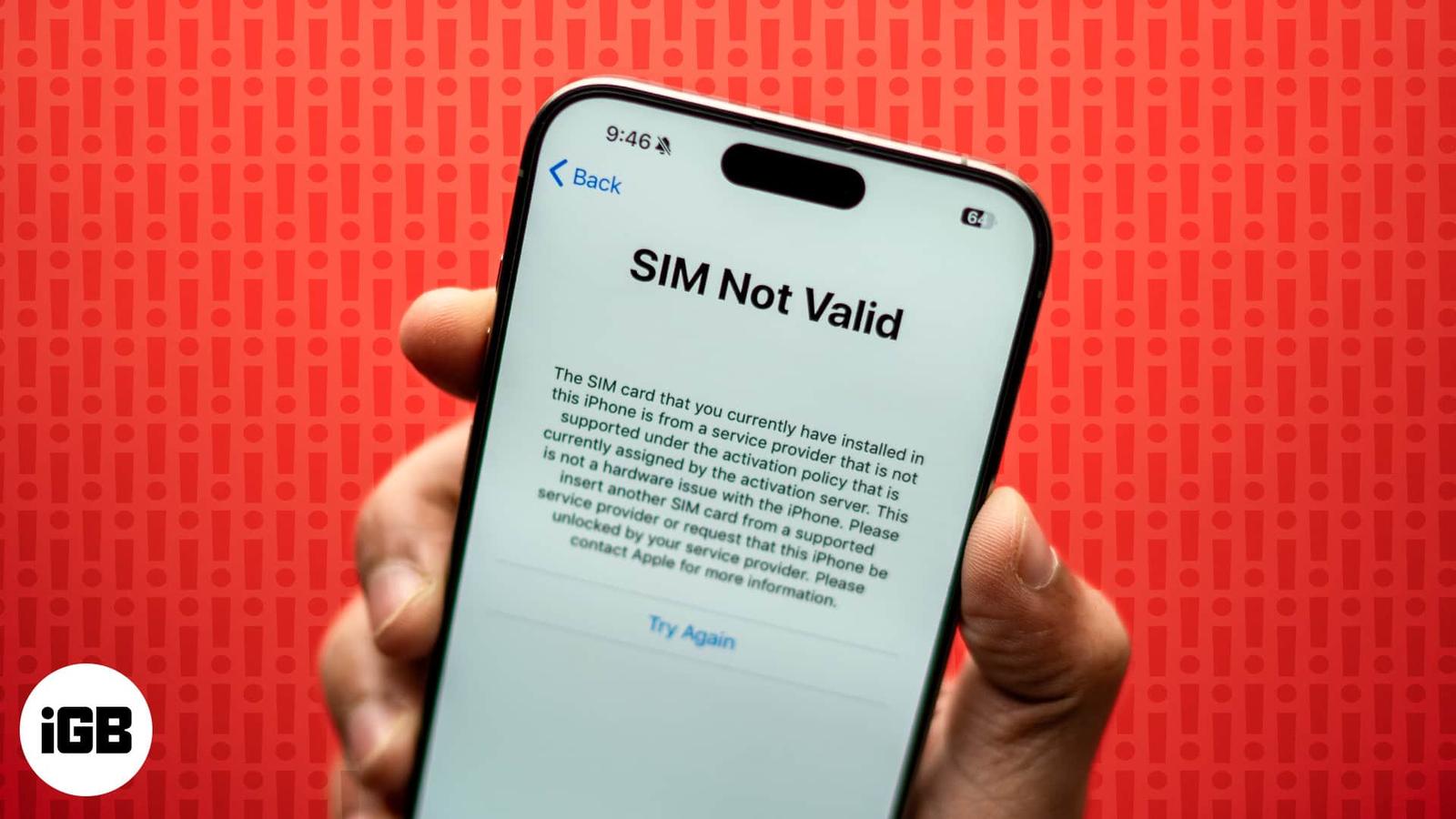 How to Fix an “Invalid SIM” or “No SIM” Error on an iPhone