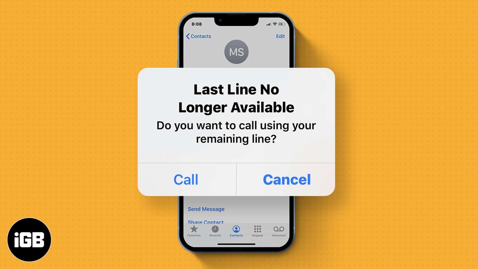 How to fix ‘Last Line No Longer Available’ on iPhone