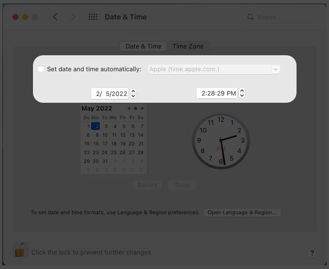 Check the date on Mac