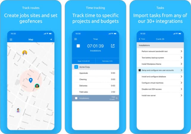 Hubstaff time tracker app for iPhone and iPad