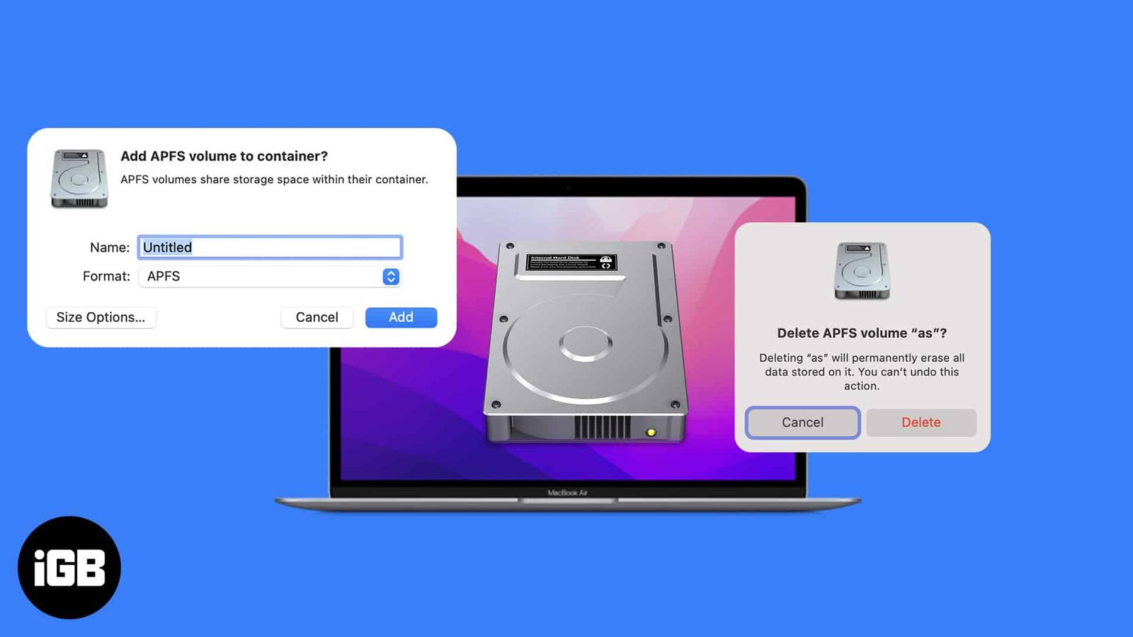 How to add, delete, or erase APFS Volumes on Mac